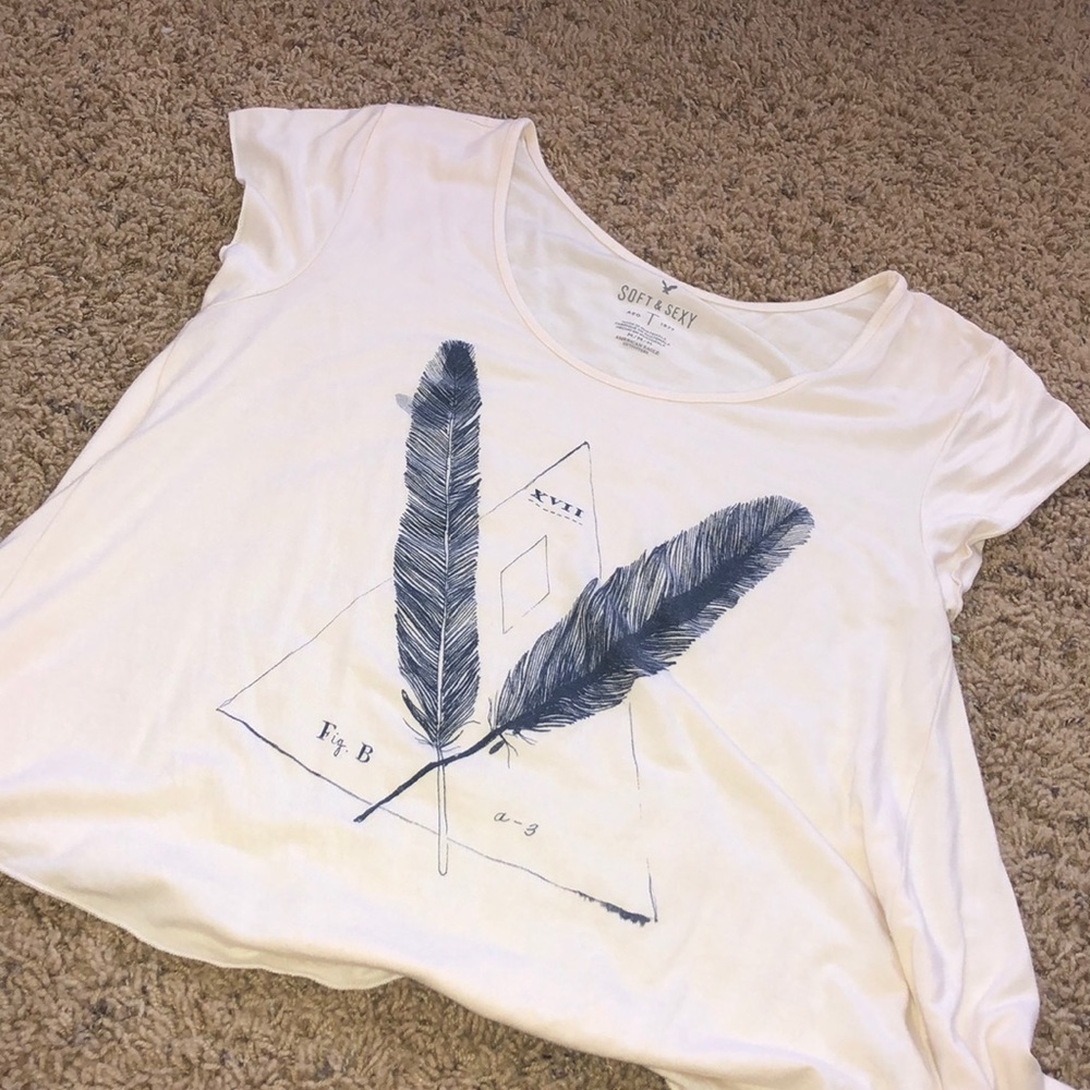 Feather flair top from American Eagle
